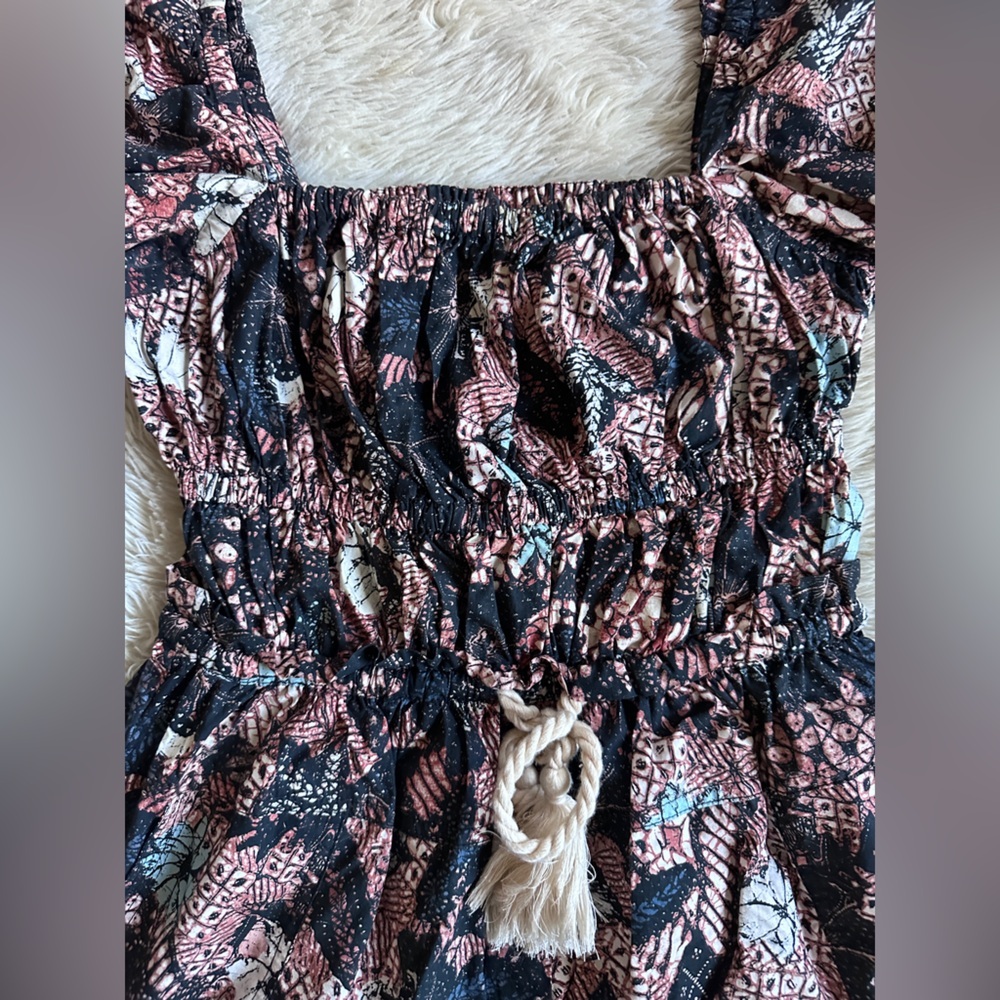 Ulla Johnson Alegria Playsuit Romper Puff Sleeve in Rosewood Size 0 - Picture 4 of 15